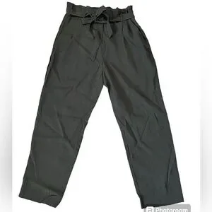 H&M Pants Jumpsuits H M Olive Green Paper Bag Waist Pants